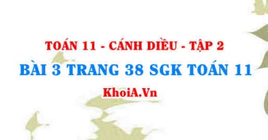 Bài 3 trang 38 Toán 11 tập 2 Cánh Diều